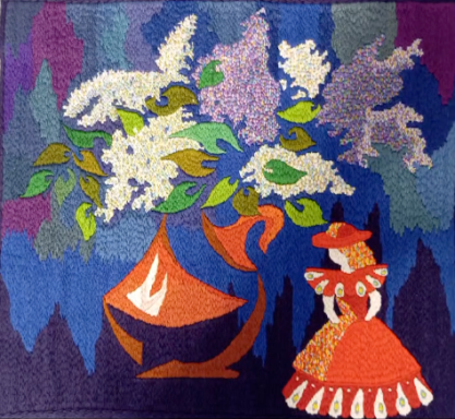 LOT 28. Embroidery paining Lilac Luda Korez